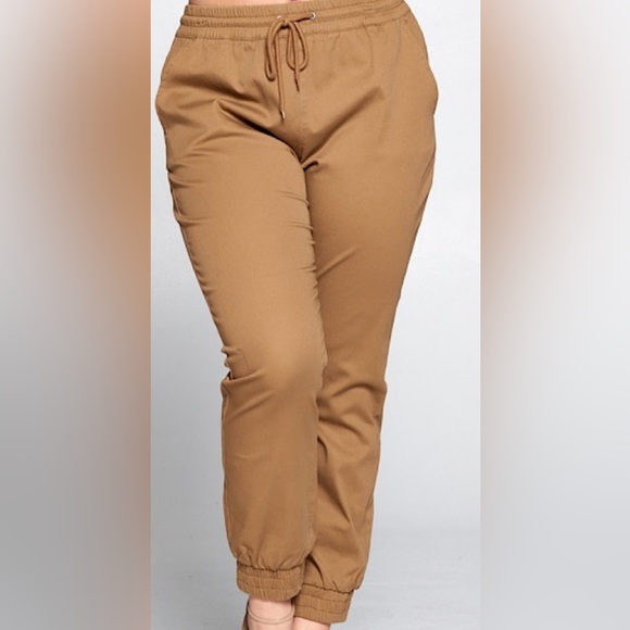 Pants - Cotton twill jogger pants 98% cotton 2% spandex